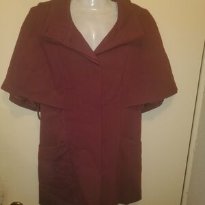 Burgundy Cape Coat